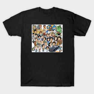 Battle of the Network Shows Caricatures T-Shirt